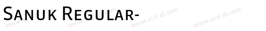 Sanuk Regular字体转换